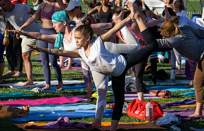 OM FEST Yoga Meditation Festival 2019 on The Lawn at Downtown Summerlin® Hatha Yoga